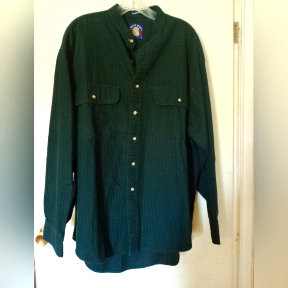 Salty Dog Gant Twill Button Up‎ Long Sleeve Shirt Sz. Large